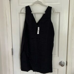 J crew black linen shift with tags